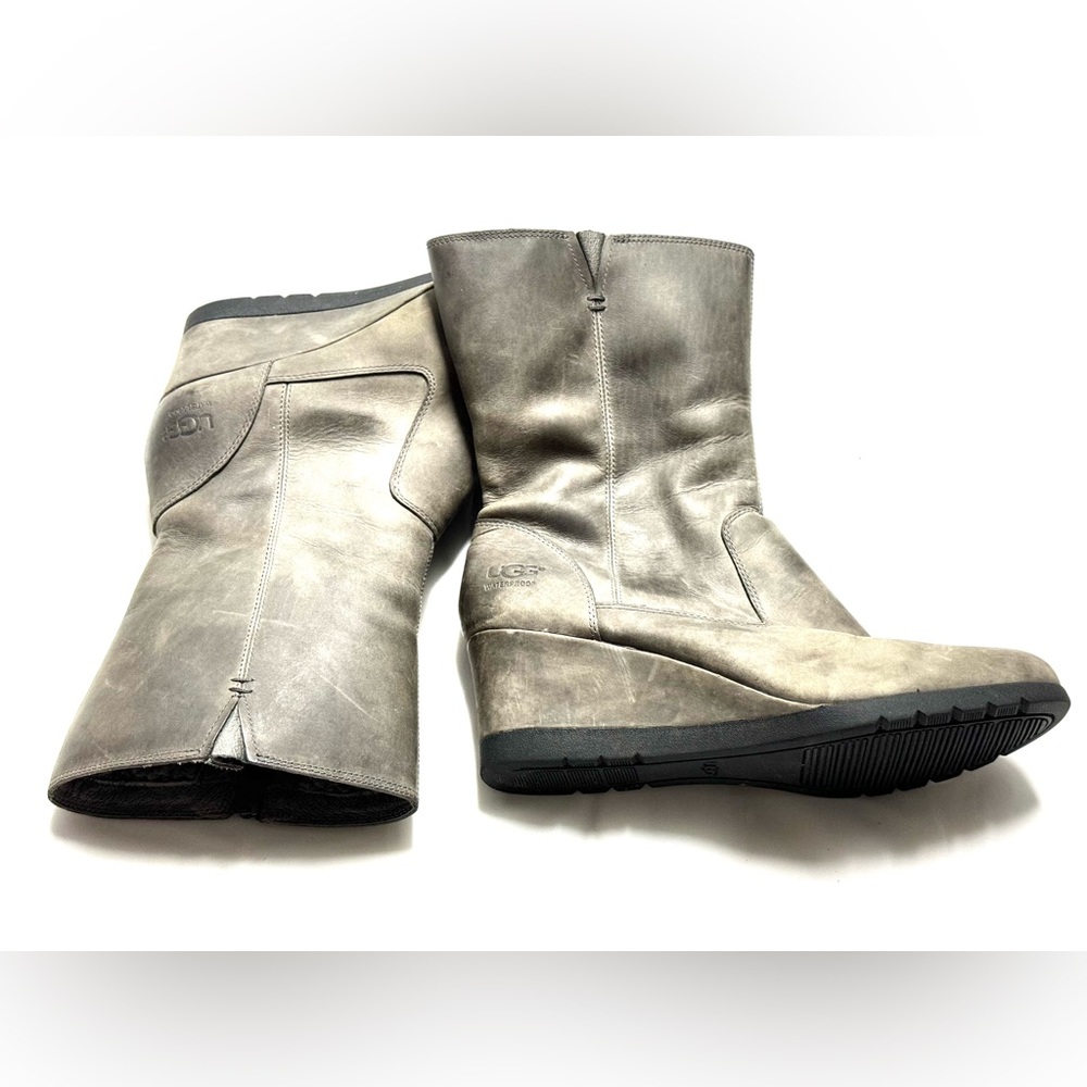 UGG Australia Leather Wedge‎ Boots #1012528 Size 10 - Picture 4 of 10